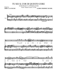 Julius Cäsar, HWV 17: Tu sei il cor di questo core, for baritone and piano by Georg Friedrich Händel