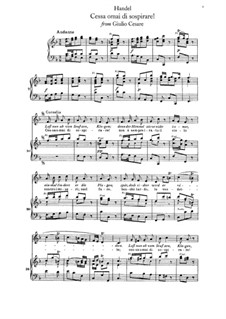 Julius Cäsar, HWV 17: Cessa omai di sospirare, for voice and piano by Georg Friedrich Händel