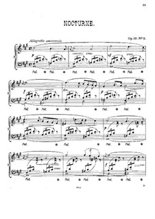 Stücke für Klavier, Op.15: Nr.2 Nocturne in A-dur by Alexander Mackenzie