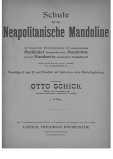 Schule für die Neapolitanische Mandoline: Schule für die Neapolitanische Mandoline by Otto Schick