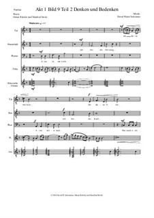Aton: Teil 13 - Denken und Bedenken - 2 Tenorstimmen, 1 Bassstimme, Flöte, klassische Gitarre by David W Solomons