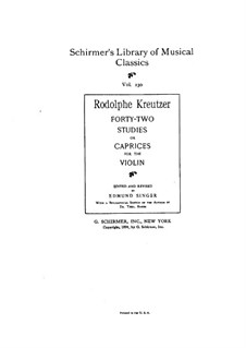 Zweiundvierzig Etüden und Capricen: Für Violine by Rodolphe Kreutzer