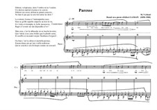 Songs for counter-tenor. Based on a poem of Albert Samain: Song No.6, MVWV 315 by Maurice Verheul