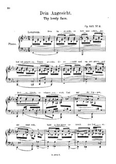Lieder und Gesänge, Op.127: Nr.2 Dein Angesicht, für Klavier by Robert Schumann