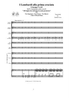 Die Lombarden auf dem ersten Kreuzzug: All'empio che infrange – solo voices - Choir STB and piano, CSGV7 by Giuseppe Verdi