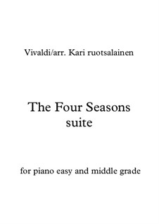 Die vier Jahreszeiten: Für Klavier by Antonio Vivaldi