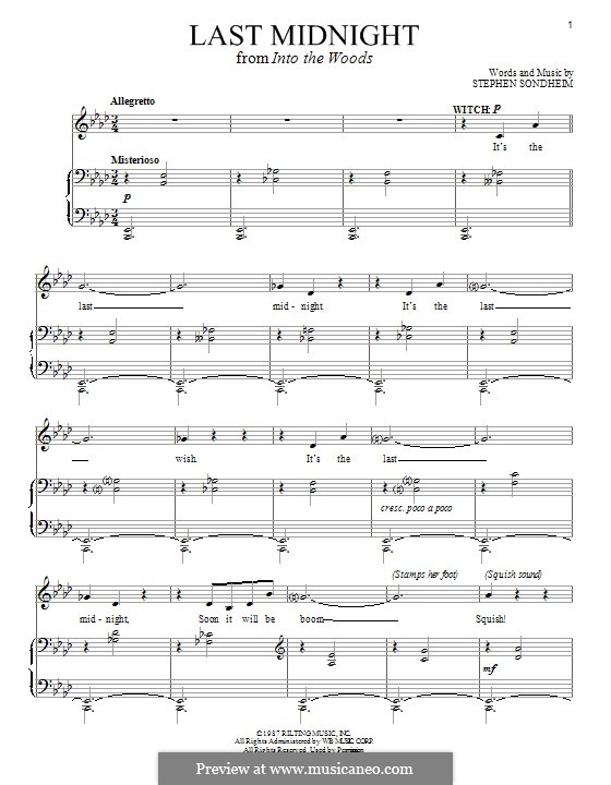 Last Midnight: Für Stimme und Klavier by Stephen Sondheim