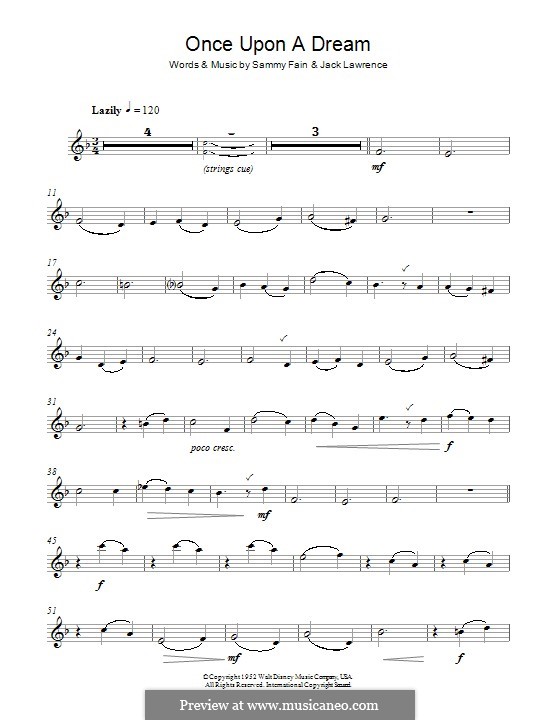 Once Upon A Dream (from Sleeping Beauty): Für Flöte by Jack Lawrence, Sammy Fain