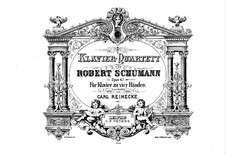 Klavierquartett in Es-Dur, Op.47: Version für Klavier, vierhändig by Robert Schumann