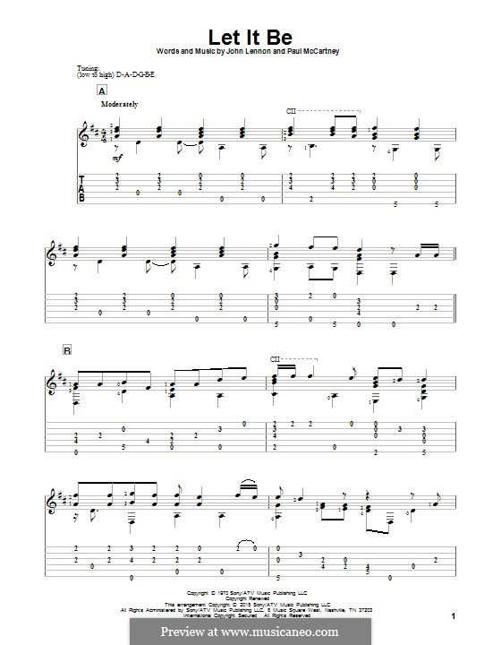 Guitar version: Für einen Interpreten by John Lennon, Paul McCartney