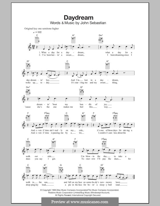 Daydream (The Lovin' Spoonful): Für Ukulele by John B. Sebastian