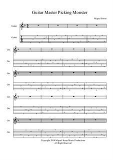Guitar Picking Monster (Etudes and Exercises): 6th position, MS-0000-12 by Miguel Serrat