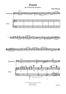 Cello Sonata: Cello Sonata by Colin Bayliss