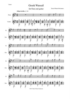 Greek Wassail: Für Flöte und Gitarre by David W Solomons