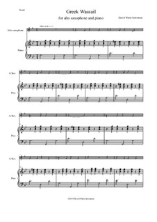 Greek Wassail: Für Altsaxsophon und Klavier by David W Solomons