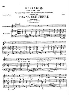 Erlkönig, D.328 Op.1: Für Stimme und Klavier - Dritte Fassung by Franz Schubert