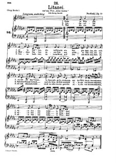 Litanei, D.343: Klavierauszug mit Singstimmen by Franz Schubert