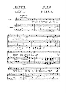 Nr.9 Ihr Bild: Klavierauszug mit Singstimmen by Franz Schubert