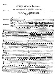 Gruppe aus dem Tartarus, D.583 Op.24 No.1: Klavierauszug mit Singstimmen by Franz Schubert