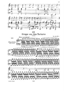 Gruppe aus dem Tartarus, D.583 Op.24 No.1: Klavierauszug mit Singstimmen by Franz Schubert