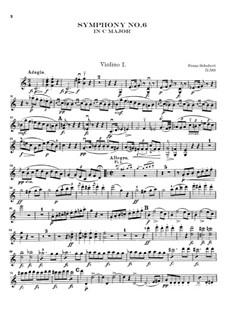 Sinfonie Nr.6 in C-Dur, D.589: Violinstimme I by Franz Schubert