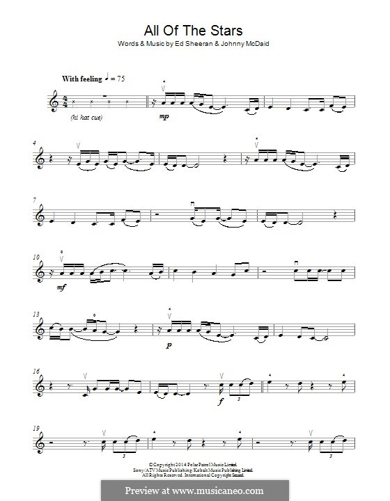 All of the Stars: Für Violine by Ed Sheeran, John McDaid