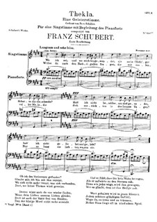 Thekla. Eine Geisterstimme, D.595 Op.88 No.2: Erste Fassung by Franz Schubert