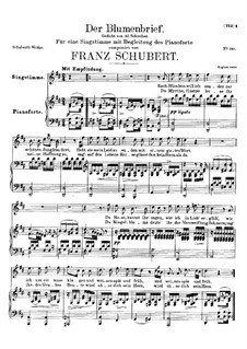 Der Blumenbrief, D.622: Für hohe Stimme und Klavier by Franz Schubert