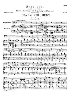 Sehnsucht, D.636 Op.39: Erste Fassung by Franz Schubert
