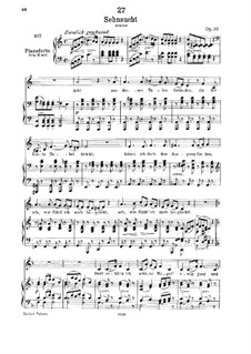 Sehnsucht, D.636 Op.39: Klavierauszug mit Singstimmen by Franz Schubert