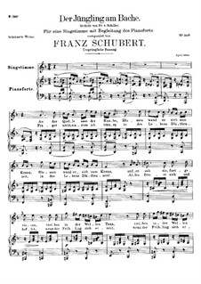 Der Jüngling am Bache, D.638 Op.87 No.3: Zweite Fassung by Franz Schubert