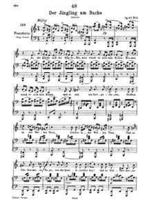 Der Jüngling am Bache, D.638 Op.87 No.3: Klavierauszug mit Singstimmen by Franz Schubert