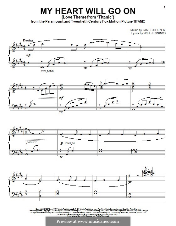 Piano version: Für einen Interpreten by James Horner