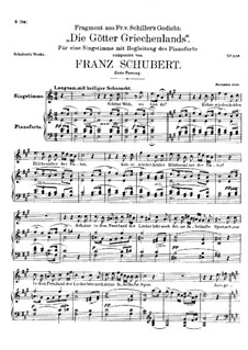 Die Götter Griechenlands, D.677: Erste Fassung by Franz Schubert