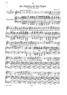 Der Jüngling auf dem Hügel, D.702 Op.8 No.1: Für tiefe Stimme und Klavier by Franz Schubert