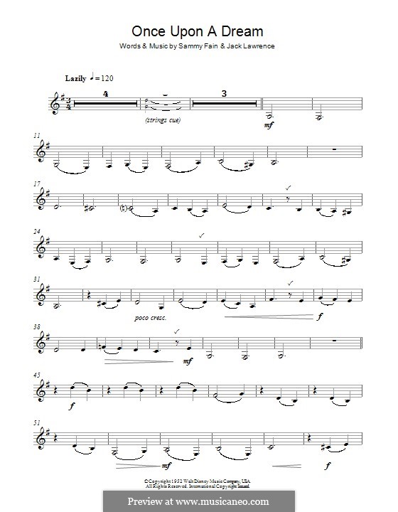 Once Upon A Dream (from Sleeping Beauty): Für Klarinette by Jack Lawrence, Sammy Fain