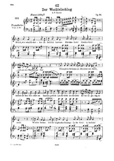 Der Wachtelschlag, D.742 Op.68: Für tiefe Stimme und Klavier by Franz Schubert