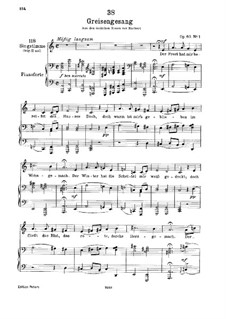 Greisengesang, D.778 Op.60 No.1: Für tiefe Stimme und Klavier by Franz Schubert