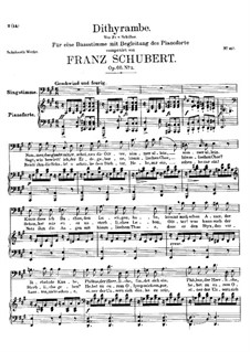 Dithyrambe, D.801 Op.60 No.2: Für tiefe Stimme und Klavier by Franz Schubert