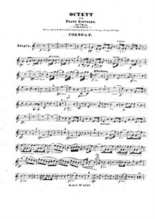 Oktett in F-dur für Streicher und Bläser, D.803 Op.166: Waldhornstimme by Franz Schubert