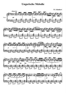 Ungarische Melodie, D.817: Für einen Interpreten by Franz Schubert