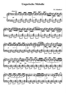 Ungarische Melodie, D.817: Für einen Interpreten by Franz Schubert