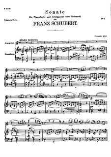 Sonate für Arpeggione (oder Cello) und Klavier in a-Moll, D.821: Partitur by Franz Schubert