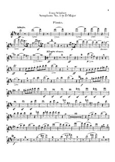 Sinfonie Nr.1 in D-Dur, D.82: Flötenstimme by Franz Schubert