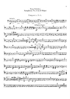 Sinfonie Nr.1 in D-Dur, D.82: Paukenstimme by Franz Schubert