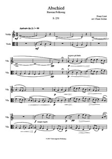 Abschied, S.251: Für Violine und Bratsche by Franz Liszt