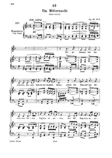 Um Mitternacht, D.862 Op.88 No.3: Für tiefe Stimme und Klavier by Franz Schubert