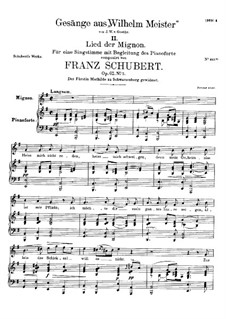 Nr.2 Lied der Mignon: E-moll by Franz Schubert