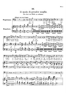 Drei Lieder, D.902 Op.83: Nr.1 Die Art ein Weib zu nehmen by Franz Schubert