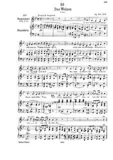 Das Weinen, D.926 Op.106 No.2: Für tiefe Stimme und Klavier by Franz Schubert